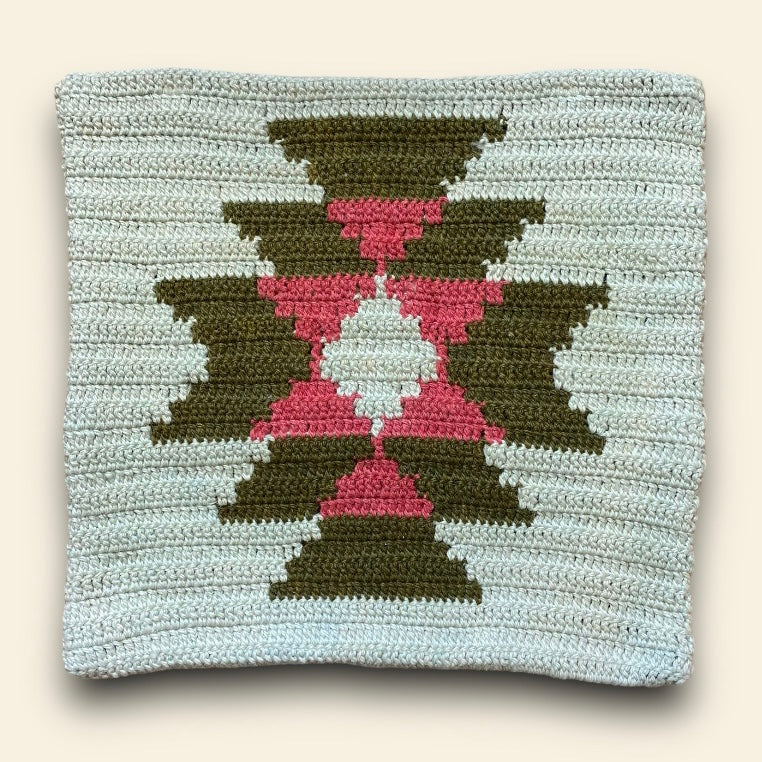 Vintage Moroccan Knitted Pillow Cover